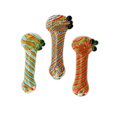 4" HAND PIPE WITH COLORFUL TWISTED LINE | 1CT